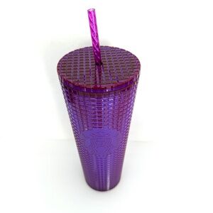 NEW Starbucks Purple Jewel Iridescent Venti Cup Logo Tumbler 24oz 2022 Bling